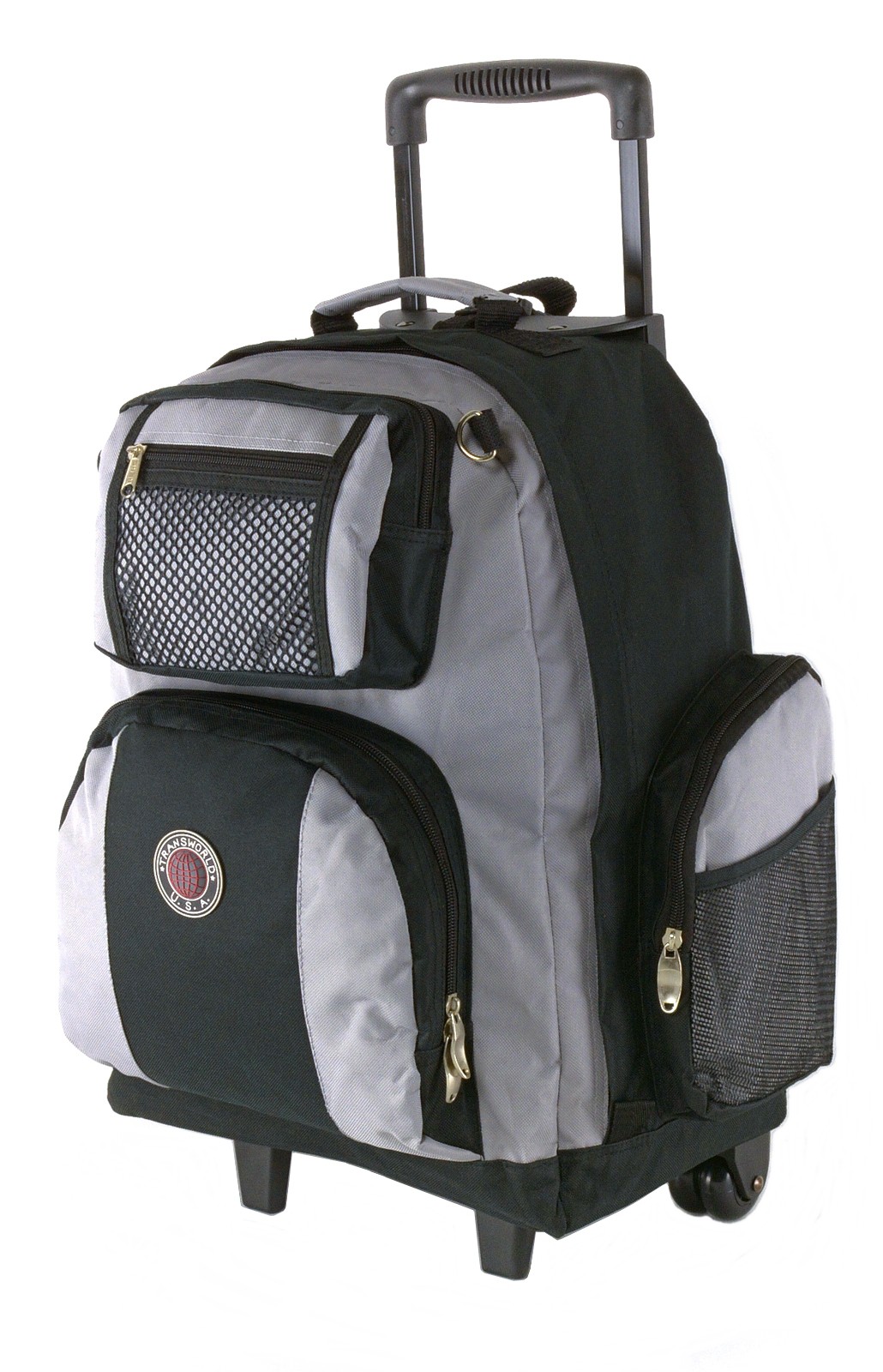 18" Wheeled Backpack Roomy Rolling Book Bag W/ Handle Carry on Luggage